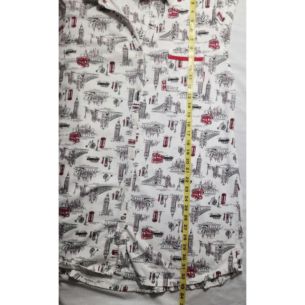 Laura Ashley Nightshirt Gown PJs XLARGE London Theme Designs Cotton Blend - Picture 5 of 5